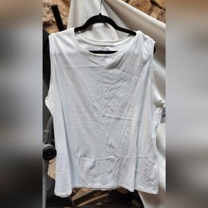 NWT Lane Bryant White Sleeveless T-shirt